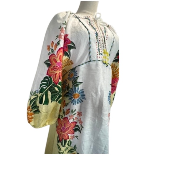 NWOT FARM Rio - Bloom Garden Linen Maxi Dress (S) - Picture 5 of 9